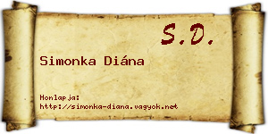 Simonka Diána névjegykártya